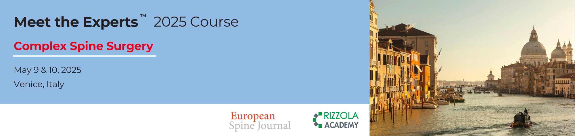 ESJ Meet the Experts Course 2025 “Complex Spine Surgery”